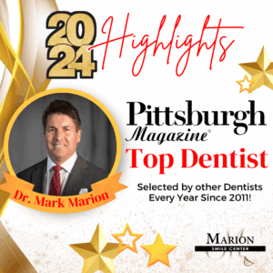 Image of 2024 Pittsburgh Magazine Top Dentist award of Dr. Marion. 